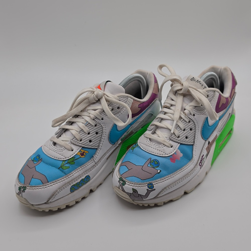 Nike Air Max 90 Shoes‎ Women 7 Flyleather Ruohan Wang Special Edition CZ3992-900